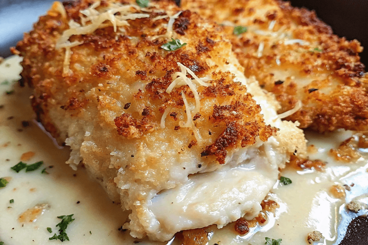 Juicy Longhorn Parmesan Crusted Chicken