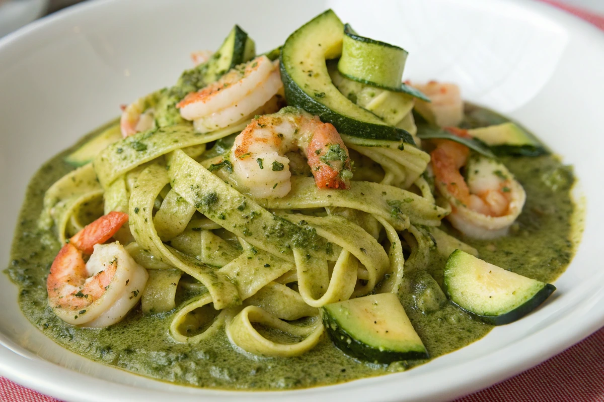 pesto langostino zucchini and pasta recipes