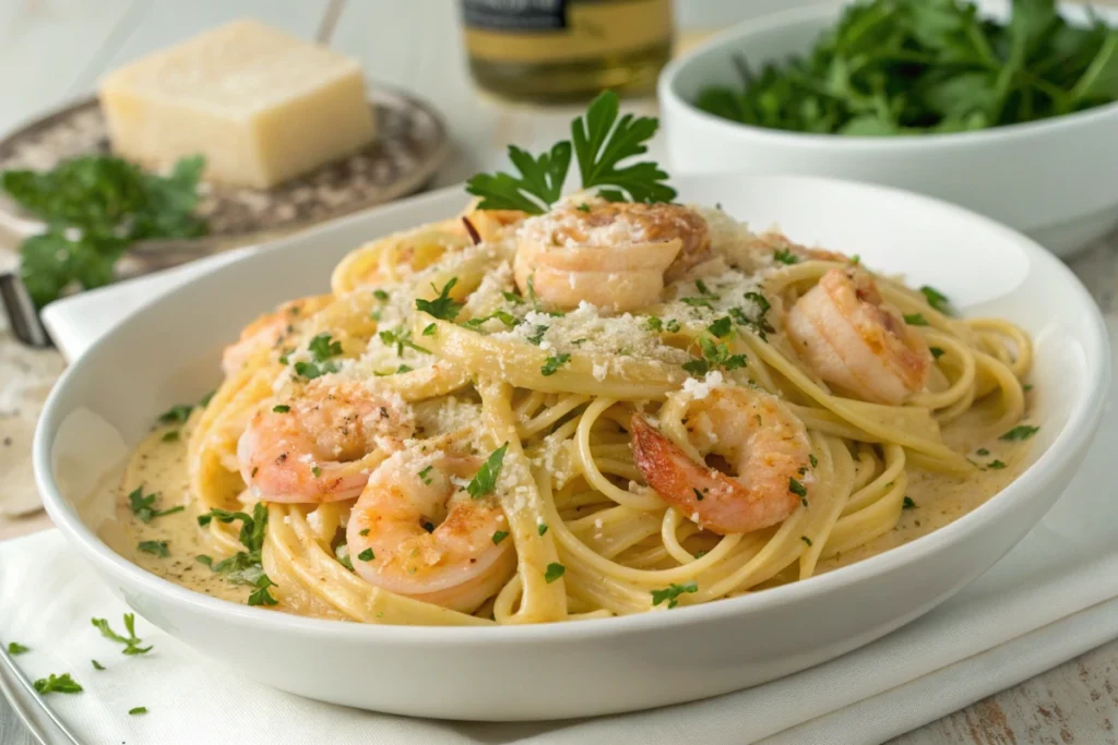 Creamy Garlic Butter Langostino Pasta