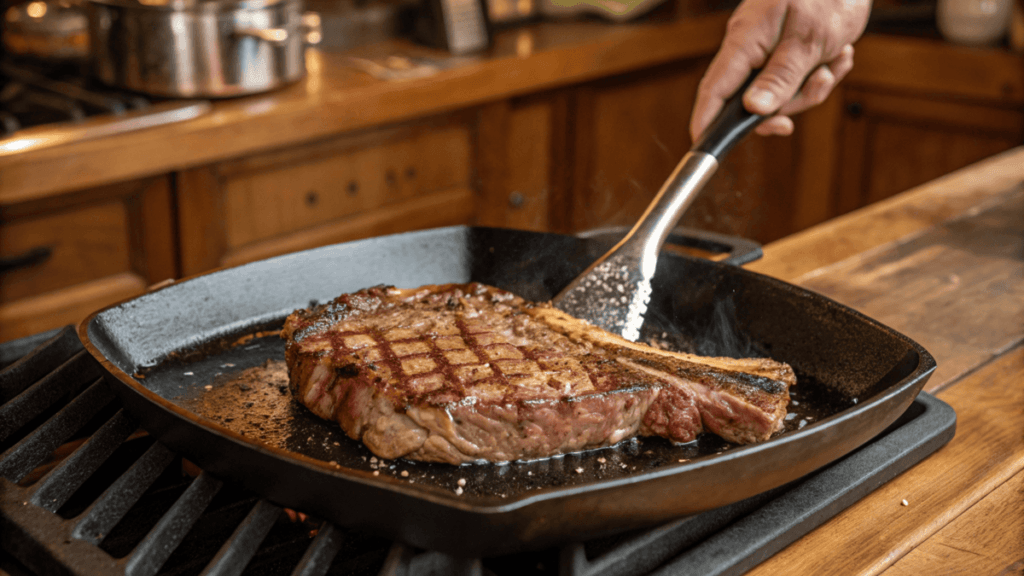 Pan-Seared Cowboy Steak