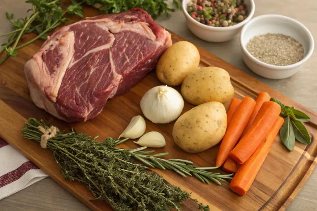 ingredients for the Perfect Beef Shoulder Roast Primele