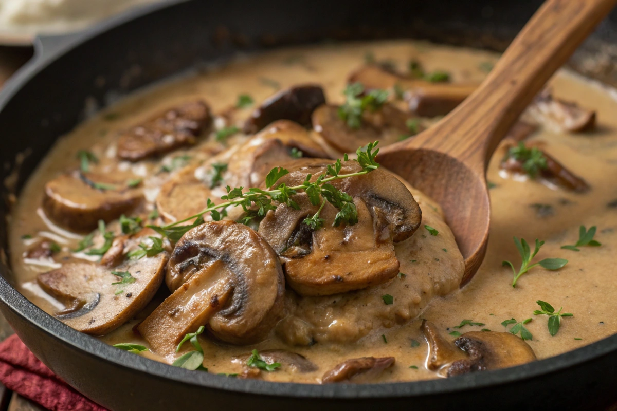 Langostino Mushroom Sour Cream Gravy Recipe