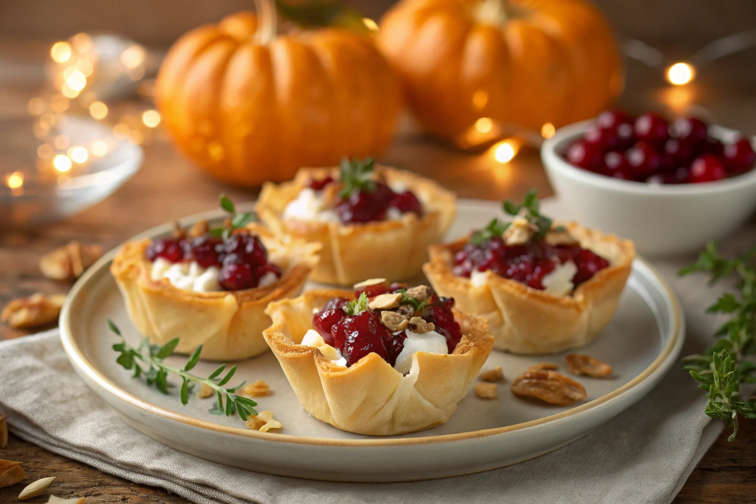 Cranberry Recipes For Thanksgiving Cups Phyllo Dough Goat Cheese