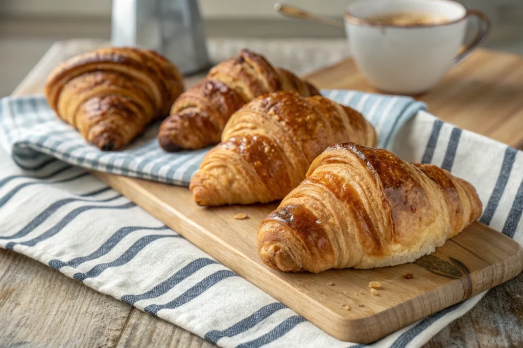 Freshly baked Gipfeli with a golden-brown, flaky crust